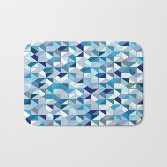 Geometrica (blue) Bath Mat