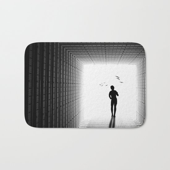 Black and White Bath Mat