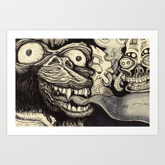 A wrong turn Art Print