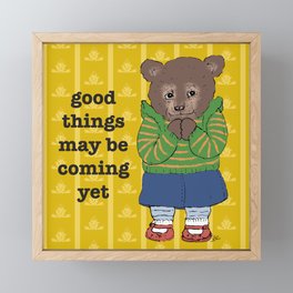 Good Things Bear Framed Mini Art Print