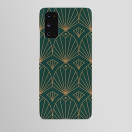 Art Deco Emerald Green & Gold Pattern Android Case
