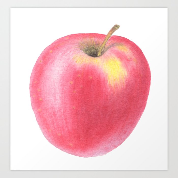 Pink Lady Apple Art Print