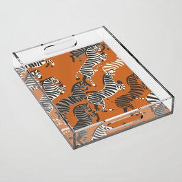 Zebra Race Acrylic Tray