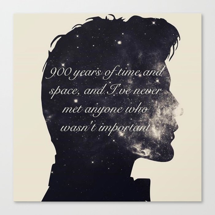 Doctor Who Eleventh Doctor Quote in Space Canvas Print