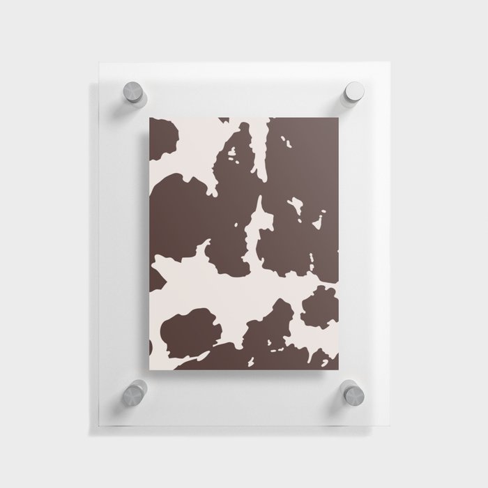 Howdy Cowhide in Brown + Tan Floating Acrylic Print