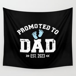Promoted to dad 2023  pregnancy announcement Wall Tapestry