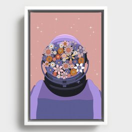 The Floral Astronaut Framed Canvas