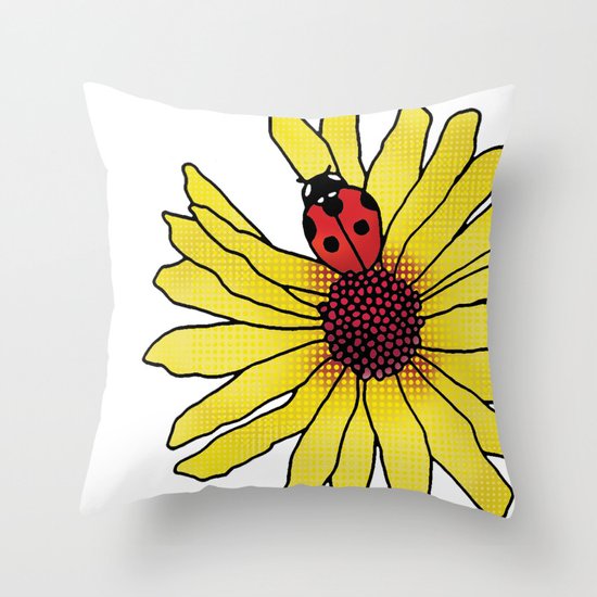Little Lady Bug Throw Pillow