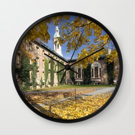 Nassau Hall Autumn Scenic Wall Clock