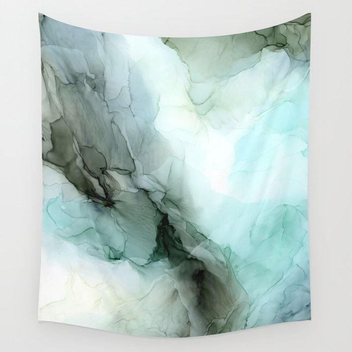 Calm Nature Inspired Abstract Flow Landscape Painting Wall Tapestry