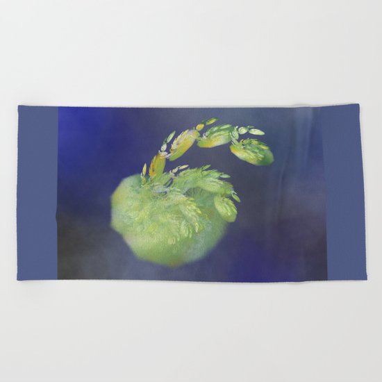 one green Apple (A7 B0232) Beach Towel