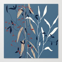 Meadow Grasses on Blue Canvas Print