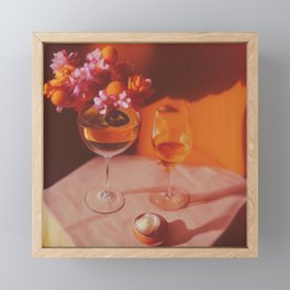 Orange Wine Framed Mini Art Print