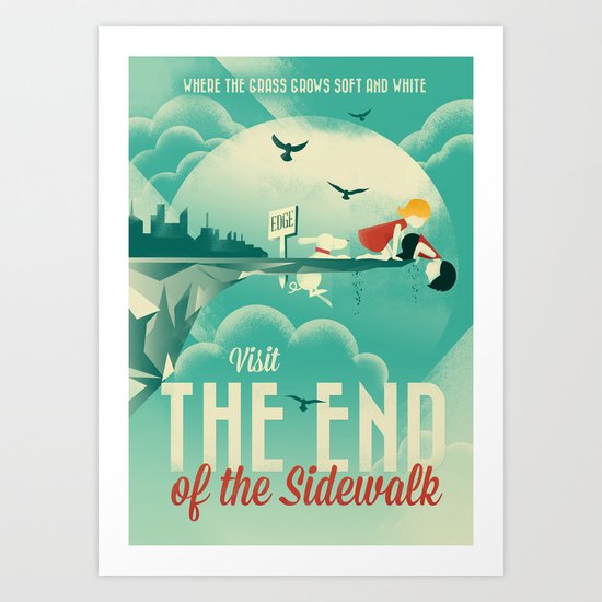 The End of the Sidewalk Art Print