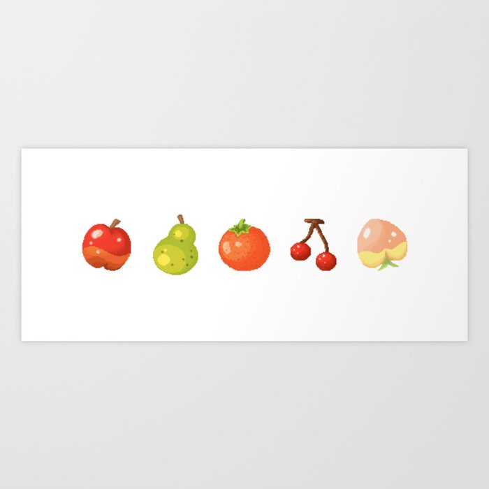 Pixel Fruits Set | 3D model