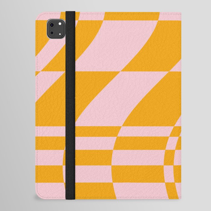 Abstraction_OCEAN_WAVE_YELLOW_ILLUSION_LOVE_POP_ART_0615A iPad Folio Case