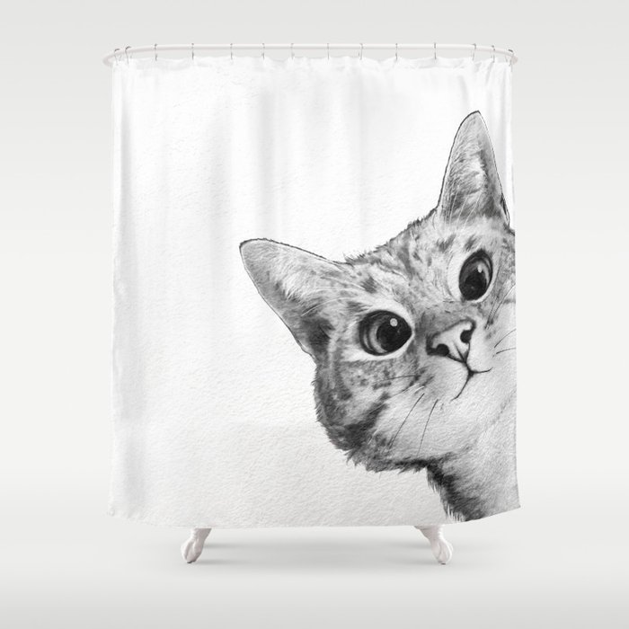 cat shower curtain hooks