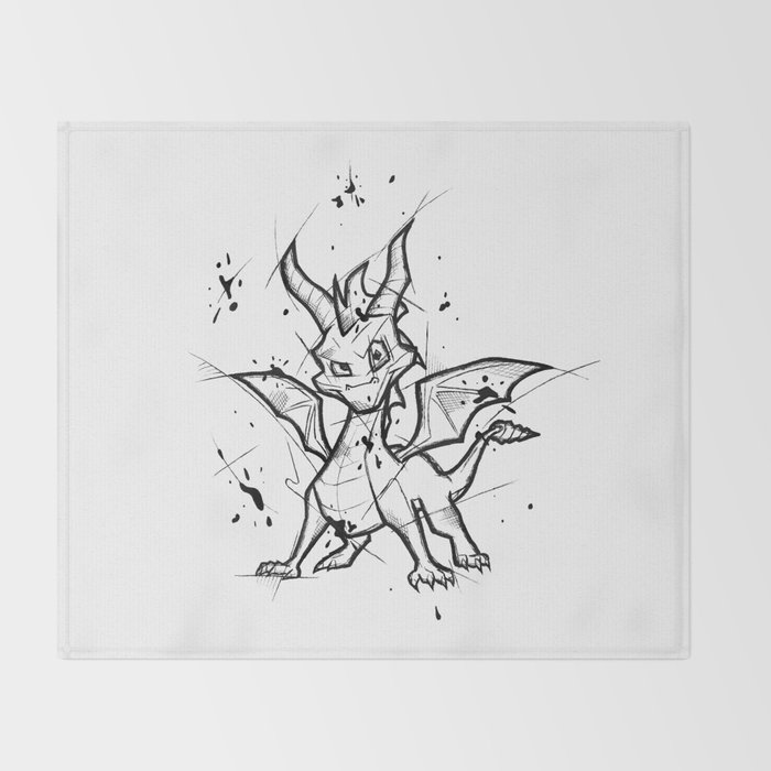 Spyro Handmade Drawing Made In Pencil And Ink Tattoo Sketch