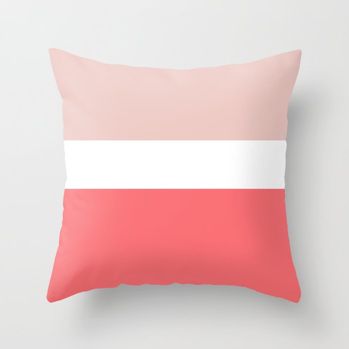 Bright coral throw sale pillows