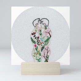 Embroidery art "Spring" printed / Gay art Mini Art Print