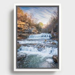 Cascading Waterfall | Long Exposure Photography Framed Canvas