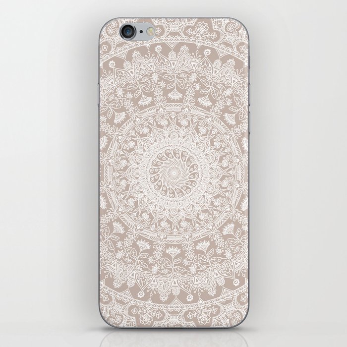 Floral dreams mandala taupe iPhone Skin