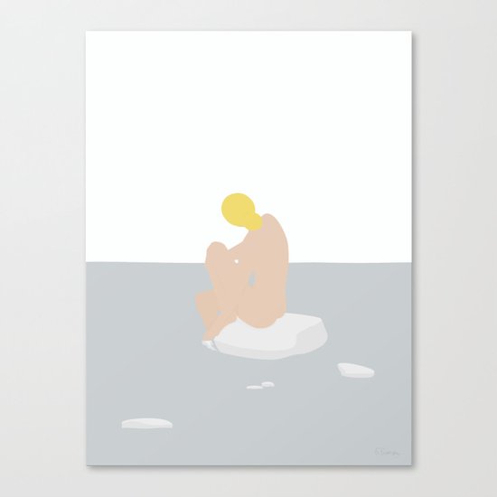 KVINDE PÅ HAVET No.01 Canvas Print