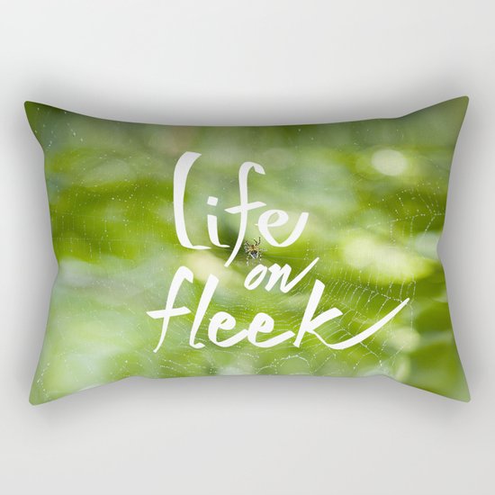 Life on Fleek - Spider Web in Woods Rectangular Pillow