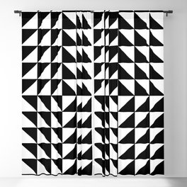 BLACK AND WHITE TRIANGULAR FLIP. Blackout Curtain
