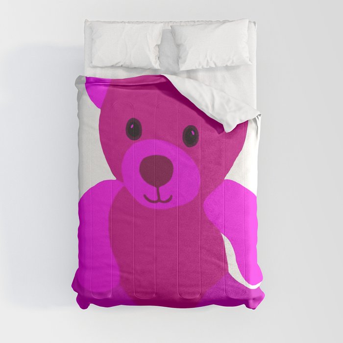 Pink teddy outlet comforter