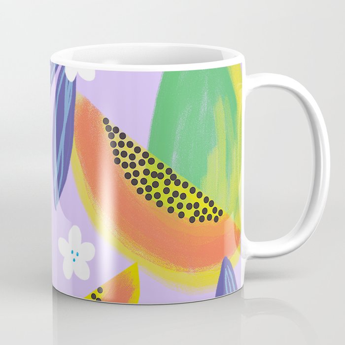Tropical Papaya Pattern Coffee Mug