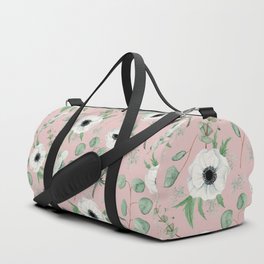 Pink Anemone Pattern Duffle Bag