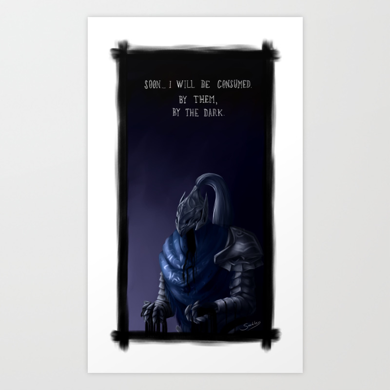 Knight Artorias Art Print By Sockless Society6 Knight Artorias Art Print By Sockless Society6