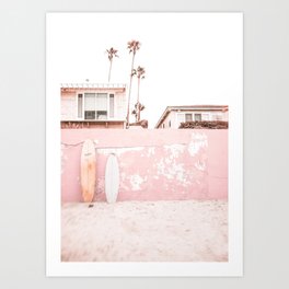 Pink Beach California Art Print