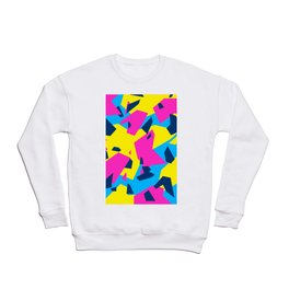 Blue\Yellow\Pink\Navy Geometric camo Crewneck Sweatshirt