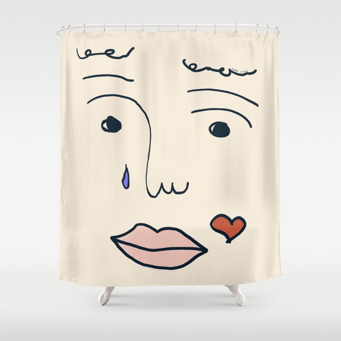 Left Hand Woman's Feelings Shower Curtain