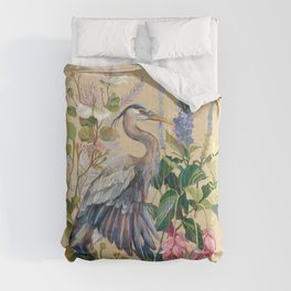 Blue Heron Floral Comforter