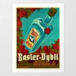 1935 Vintage Balser-Dybli Kirsch Liquor Advertisement Poster Art Print