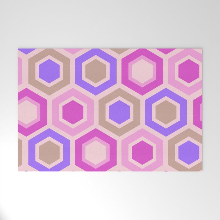 Geometric Honeycomb Pattern 4 Welcome Mat
