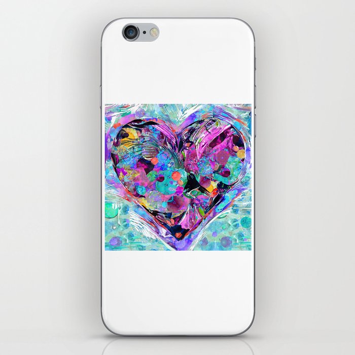 Colorful Whimsical Romantic Art - Wild Heart iPhone Skin