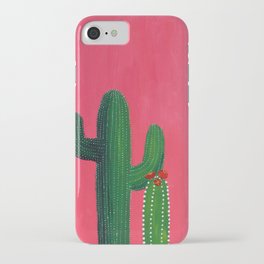 Pink cactus iPhone Case