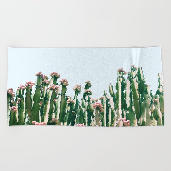 Blush Cactus #society6 #decor #buyart Beach Towel