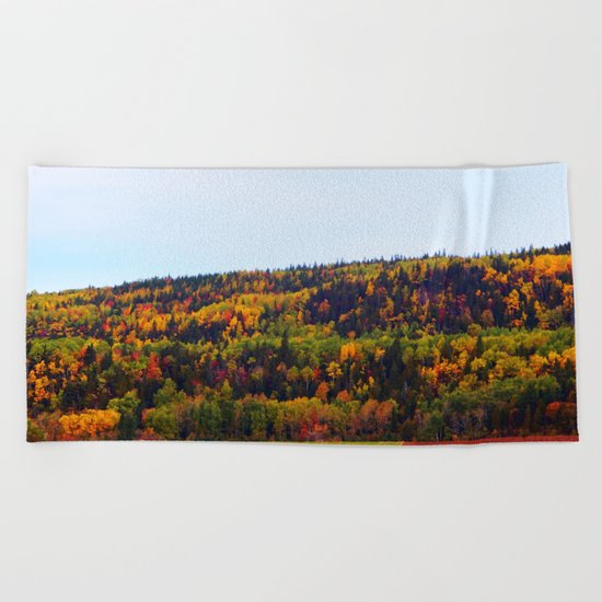 Fall Harvest and the Hills Beach Towel