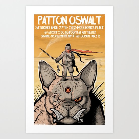 Patton Oswalt at C2E2 event poster Art Print