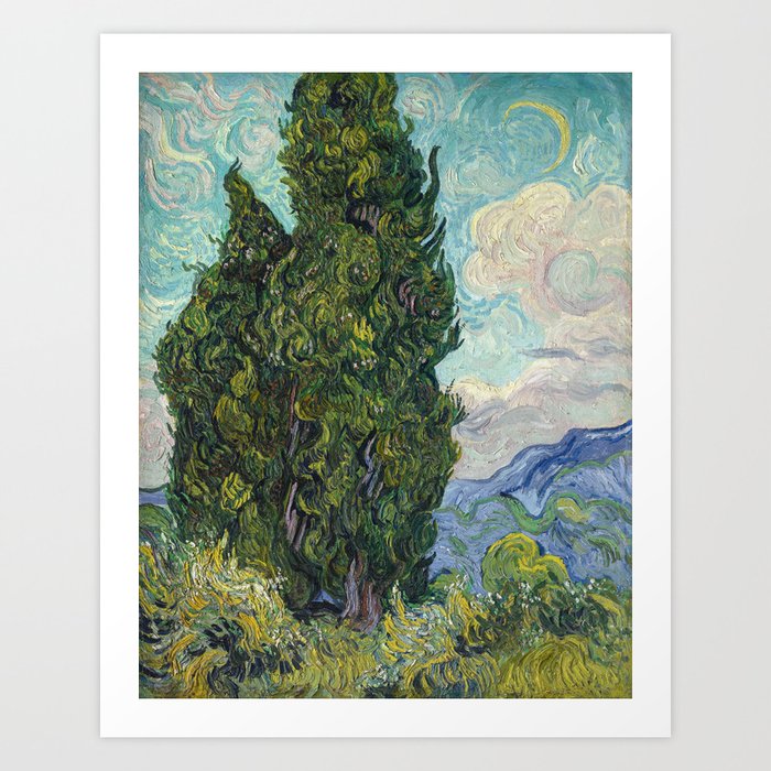 Vincent van Gogh - Cypresses Art Print
