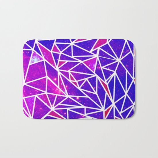 Starry Crystalline Space Pattern Bath Mat