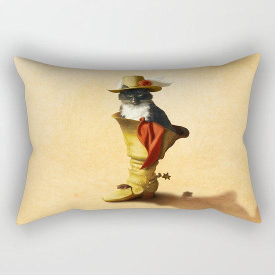 Little Puss in Boots Rectangular Pillow