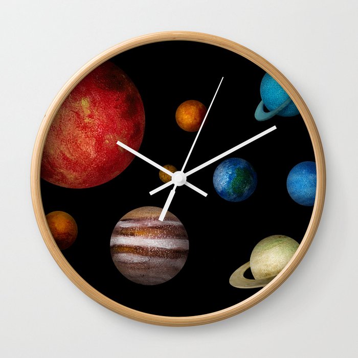 Outer Space Wall Clock by NewburyBoutique Society6