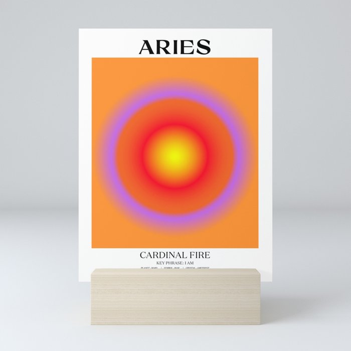 Aries Gradient Print Mini Art Print