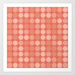 Simple Shapes Pattern. Terracotta. Art Print